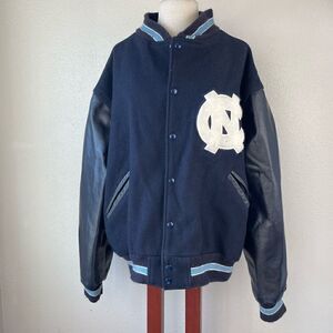 Pre-Owed Univ. of North Carolina Wool Letterman’s Jacket Style Mens Jacket 60